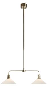 Markslöjd Visoka svetilka Vela, starinski medenina, 2-plamenska, steklo, dolžina 75 cm, zatemnjen, Bronasta / starinska medenina, Dnevna soba / jedilnica, Steklo