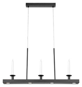 Markslöjd LED viseča svetilka Dining, črna, dolžina 82 cm, železo, dim., zatemnjen, Črna, Dnevna soba / jedilnica, Kovina