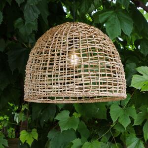 PR Home Zunanja viseča svetilka Cebu, Lampakanay, Ø 57 cm, vtič, IP44, Les, Les