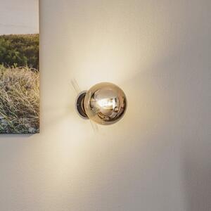 EMIBIG LIGHTING Stenna svetilka Glassy, črna, grafit, steklo, E14, Ø 14 cm, zatemnjen, Črna, Dnevna soba / jedilnica, Steklo, Sodobni, Globus