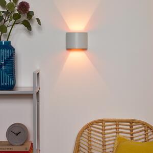 Lucide Xio LED stenska svetilka, širina 13 cm, bela, zatemnjen, Bela, Dnevna soba / jedilnica, Kovina, Sodobni
