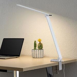 PRIOS Prios LED namizna svetilka Tamarin, višina 40 cm, bela, z možnostjo zatemnitve, zatemnjen, Bela, Študija / pisarna, Plastika, Sodobni, Svetilka za branje
