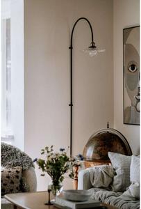 Globen Lighting stenska svetilka COBBLER, prozorna, višina 150 cm, Prozorna, Dnevna soba / jedilnica, Kovina, Vintage, Stenska vtičnica spodaj