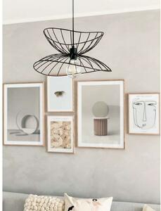 Globen Lighting obesna svetilka RAY, črna, Ø 45 cm, zatemnjen, Črna, Dnevna soba / jedilnica, Kovina, Sodobni