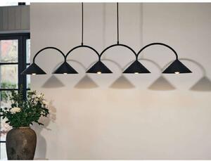 Globen Lighting viseča svetilka CURVE 5, črna, 5-kraka, 165 cm, zatemnjen, Črna, Dnevna soba / jedilnica, Kovina, Vintage