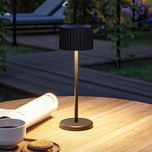 Paulmann LED-Solar-namizna svetilka Else, črna, IP44 dim, zatemnjen, Črna, Dnevna soba / jedilnica, Aluminij, Sodobni, Solarne luči