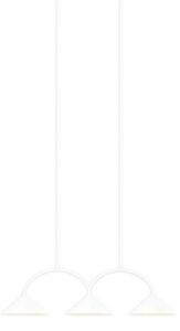 Globen Lighting viseča svetilka CURVE 3, bela, 3-svetilna, 95 cm, zatemnjen, Bela, Dnevna soba / jedilnica, Kovina, Vintage
