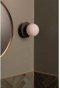 Globen Lighting stenska svetilka ART DECO, bronasta/bela Ø 16 cm IP44, zatemnjen, Bronasta / starinska medenina, Dnevna soba / jedilnica, Kovina, Dizajn, Globus