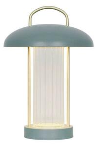 Nordlux LED-akumulatorska namizna svetilka Mirano, višina 29 cm, sivozelena, kovina, zatemnjen, Zelena, Dnevna soba / jedilnica, Kovina, Skandinavski, Svetilka