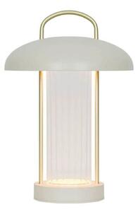Nordlux LED-akumulatorska namizna svetilka Mirano, bež barva, višina 29 cm, kovina, zatemnjen, Bež, Dnevna soba / jedilnica, Kovina, Skandinavski, Svetilka