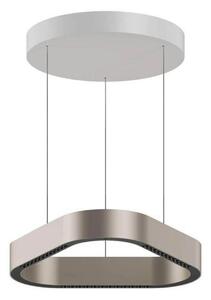 LOOM DESIGN LED-visoka svetilka Trigon, siva, aluminij, 40 cm, zatemnjen, Bež, Dnevna soba / jedilnica, Aluminij, Sodobni