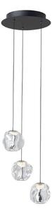 LOOM DESIGN LED obesna svetilka Ice Ball 3, prozorna, akrilna, zatemnjen, Prozorna, Dnevna soba / jedilnica, Plastika, Sodobni