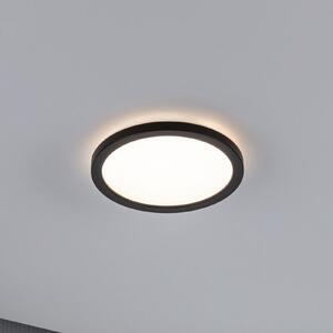 Paulmann Atria Shine Panel on/off črna 830 Ø19cm, Črna, Dnevna soba / jedilnica, Plastika, Sodobni