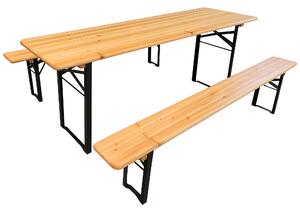 Pivski set 197x60 cm – Vrtna miza z klopmi za 8 oseb - 197cm x 60cm -
