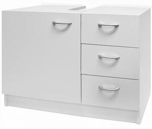 Omarica pod umivalnik s 3 predali SILKE, 63x30x54cm, bela