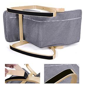 Gugalni stol, ležalnik SWING, nosilnost 150kg, 67x115x91cm, siva SongmicsHome