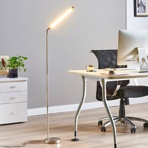 Lindby LED talna svetilka Jabbo, 163 cm, nikelj, kovina, Siva, Študija / pisarna, Kovina, Sodobni