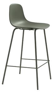 Kaki zelen plastičen barski stol (višina sedeža 67,5 cm) Whitby – Unique Furniture