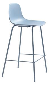 Svetlo moder plastičen barski stol (višina sedeža 67,5 cm) Whitby – Unique Furniture