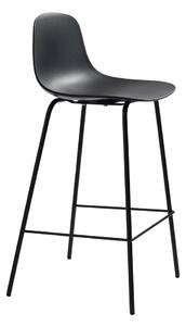 Črn plastičen barski stol (višina sedeža 67,5 cm) Whitby – Unique Furniture