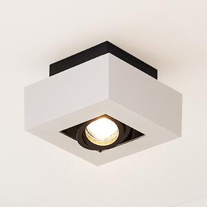 Arcchio reflektor Vince, 14 x cm, bela/črna, GU10, zatemnjen, Bela, Hodnik, Aluminij, Sodobni