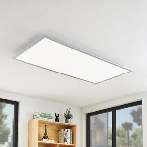 Lindby LED stropna svetilka Zento, 120 cm, srebrna, 4.000 K, Kovinska, Kuhinja, Plastika, Sodobni