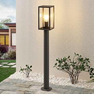 Lindby Filimon potna svetilka, 80 cm, antracit, IP44, E27, zatemnjen, Črna, Aluminij, Sodobni