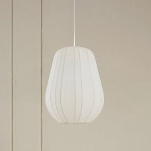Lindby Obesek Helin, bel, Ø 30 cm, tkanina, zatemnjen, Bela, Dnevna soba / jedilnica, Tkanine / tekstil, Sodobni