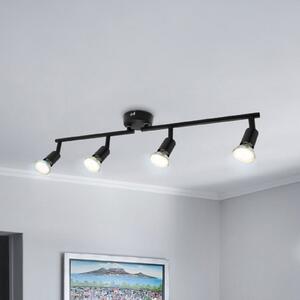 B.K. Licht Stropna svetilka Jade, črna, 4-žarnica, GU10 LED, 3.000 K, Črna, Dnevna soba / jedilnica, Kovina, Sodobni