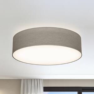 B.K. Licht Stropna svetilka Litora, taupe, Ø 38 cm, tekstil, E27, zatemnjen, Rjava / rjasta, Dnevna soba / jedilnica, Tkanine / tekstil