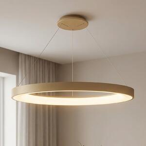 Mantra Iluminación LED viseče svetilo Niseko II, daljinski upravljalnik, Ø 65 cm zlate barve, zatemnjen, Zlata / medeninasta, Dnevna soba / jedilnica, Aluminij, Sodobni