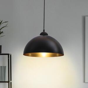 B.K. Licht Visoka svetilka Goldi, komplet 2 kosov, črna/zlata, Ø 30 cm, kovina, E27, zatemnjen, Črna, Dnevna soba / jedilnica