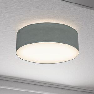 B.K. Licht Stropna svetilka Litora, siva, Ø 30 cm, tekstil, E27, zatemnjen, Siva, Dnevna soba / jedilnica, Tkanine / tekstil