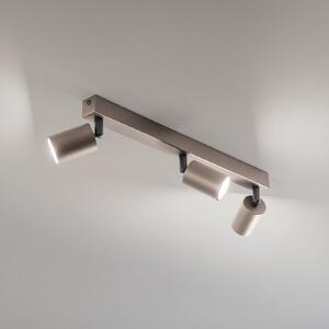 TK Lighting Stropna točka Vrh, nastavljiva, rjava, linearna s tremi žarnicami, zatemnjen, Rjava / rjasta, Dnevna soba / jedilnica, Kovina, Sodobni, Strop z več plameni