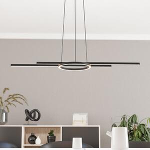 EGLO LED viseča luč Zillerio-Z črna ZigBee CCT dim, zatemnjen, Črna, Dnevna soba / jedilnica, Kovina, Sodobni