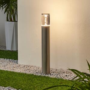Lindby LED-svetilka Belen, nerjaveče jeklo, Kovinska, Kovina, Sodobni, Zunanji stebriček / pot