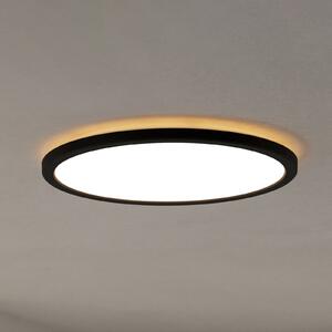 EGLO connect LED stropna svetilka Rovito-Z, črna, Ø 39 cm, zatemnjen, Črna, Dnevna soba / jedilnica, Plastika, Okrogla stena