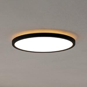 EGLO connect LED stropna svetilka Rovito-Z, črna, Ø 30 cm, zatemnjen, Črna, Dnevna soba / jedilnica, Plastika, Okrogla stena