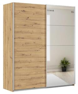 Modern Living Omara Z Drsnimi Vrati Feldkirch, Bela, Barva Hrasta