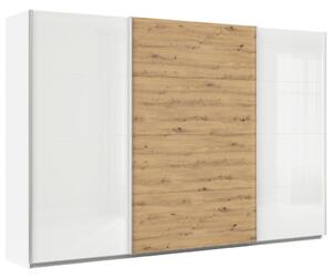 Modern Living Omara Z Drsnimi Vrati Feldkirch, Bela, Barva Hrasta