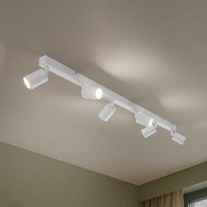 TK Lighting Stropni žaromet Top, bel, 127 cm, 6-krilni, kovina, GU10, zatemnjen, Bela, Dnevna soba / jedilnica, Kovina, Sodobni