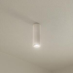 SOLLUX LIGHTING Stropna svetilka Carbon, bež, višina 20 cm, aluminij, zatemnjen, Bež, Dnevna soba / jedilnica, Aluminij, Sodobni