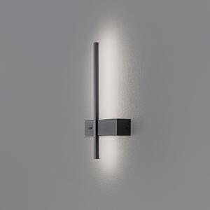Milagro Lighting LED stenska svetilka Vision, višina 30 cm, kovina, črna, 3.000 K, Črna, Dnevna soba / jedilnica, Kovina, Sodobni, Stenska kotna
