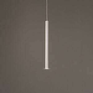 Argon LED obesna svetilka Rulo, bež, jeklo, Ø 3,2 cm, Bež, Dnevna soba / jedilnica, Kovina