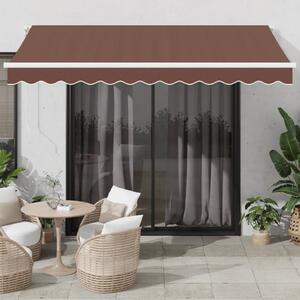 VidaXL Avtomatsko zložljiva tenda rjava 350x250 cm