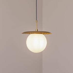 Opviq Visoka svetilka Anemon, zlata, steklo, Ø 30 cm, E27, zatemnjen, Zlata / medeninasta, Dnevna soba / jedilnica, Steklo, Sodobni