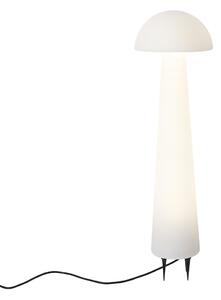 Stoječa zunanja svetilka bela 80 cm vklj. LED IP44 - Fungi
