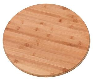 CUCINE Vrtljiva okrogla lesena plošča (Bambus, Premer: 40 cm)