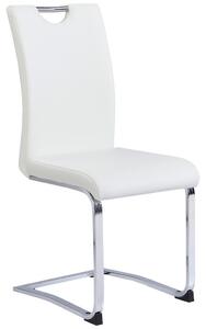 NIHAJNI STOL, kovina, tekstil bela, barve kroma