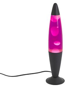 Lava svetilka roza z belim voskom vklj. LED - Molten Lava